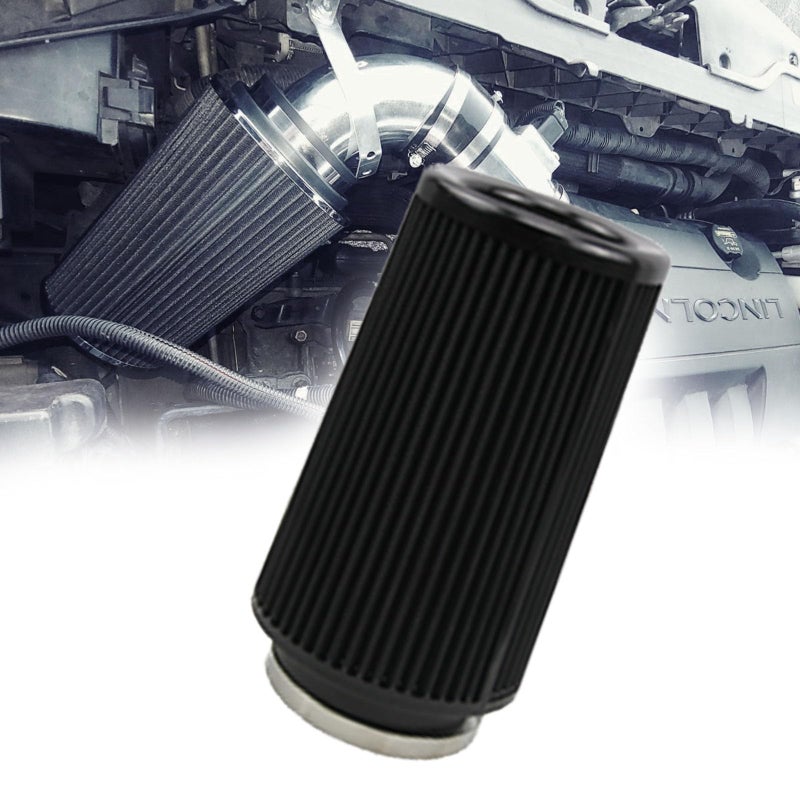 RYANSTAR RACING RYANSTAR Universal Clamp-On Air Filter Three Different Size 76MM 89MM 102MM High Flow Round Tapered Cone Closed-Top Cool Air Filter Cleaner Fit compatible with car and Motorcycle Black - Image 1